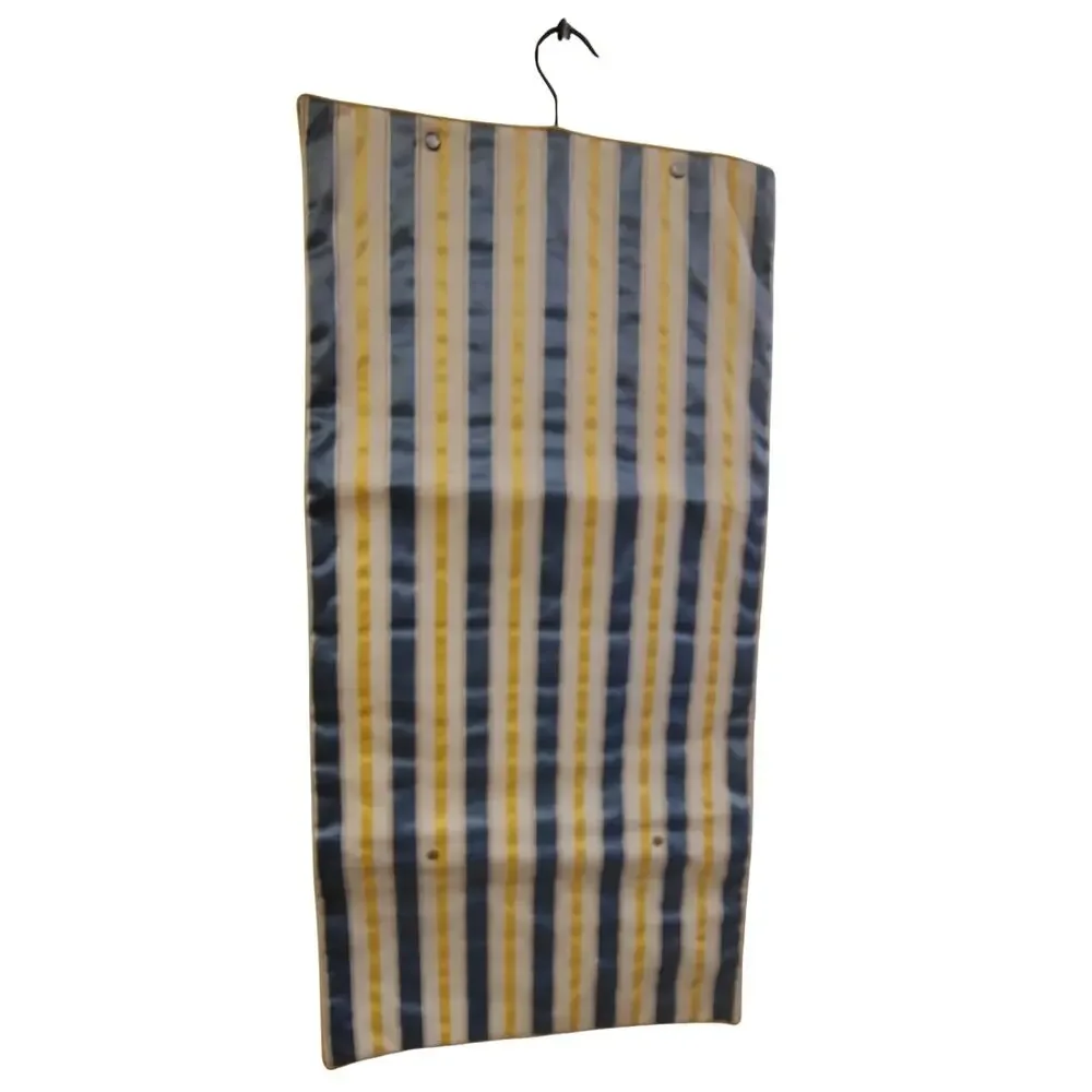 1940s Fabric Brookstone 11 Pocket Travel Lingerie Holder Organizer MOP Clasp